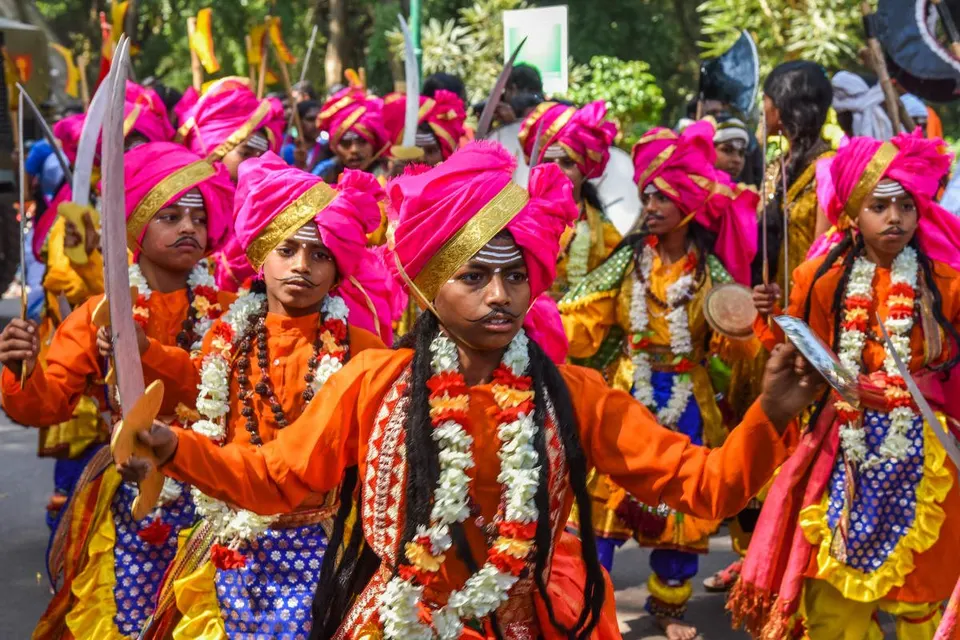 Children’s Dasara — young performers in procession dress