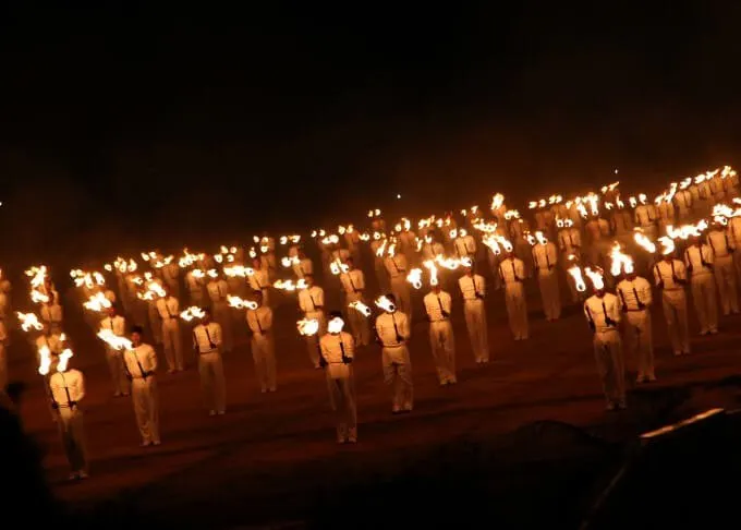 The Torchlight Parade at Bannimantap